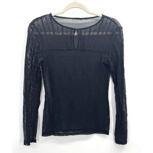Whimsigoth Medium All Over Sheer Top Lace Stretch Fairy Grunge Dark Cottage Fest